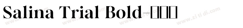 Salina Trial Bold字体转换